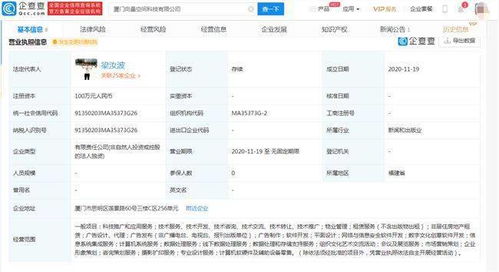 字節(jié)跳動關聯(lián)公司廈門成立新公司 注冊資本100萬
